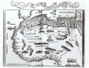 Map Depicting the North of Africa, from an Atlas by Ptolemy, 1st Half 16th Century